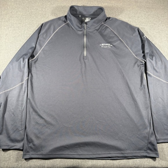 Under Armour Quarter Zip Pullover Mens 2XL Gray DHL Supply Chain Logo Athletic